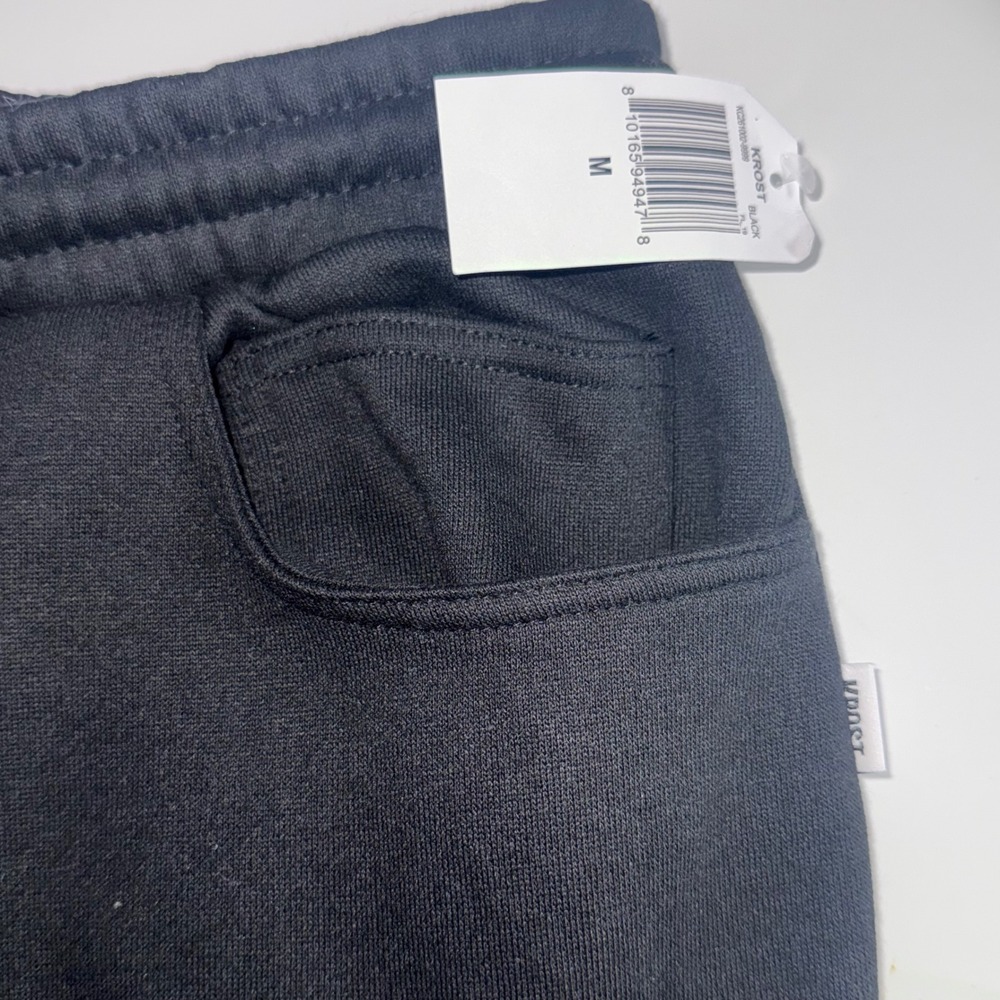 KROST Mens Black Fleece 5-Pocket Sweatpants Drawstring Joggers Size M NEW - Picture 7 of 11